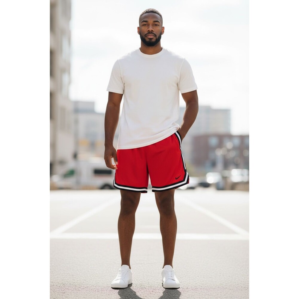 Nike Vintage Rare Basketball Mesh Red Black Shorts XL